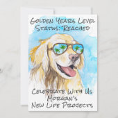 Comic stijl gouden jaren grappig pensioen feest kaart (Voorkant)