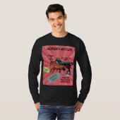 comic stijl horsey capriolen T-shirt (Voorkant volledig)