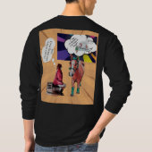 comic stijl horsey capriolen T-shirt (Achterkant)