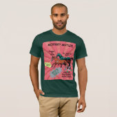 comic stijl horsey capriolen T-shirt (Voorkant volledig)
