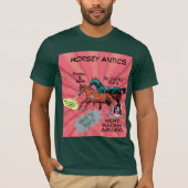 comic stijl horsey capriolen T-shirt (Voorkant)