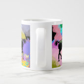 Comic stijl paarden grote koffiekop (Achterkant)