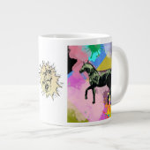 Comic stijl paarden grote koffiekop (Voorkant rechts)