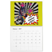 Comic stijl paarden kalender (Feb 2027)