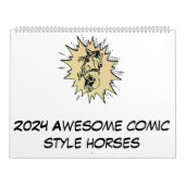 Comic stijl paarden kalender (Hoes)