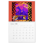 Comic stijl paarden kalender (Jan 2026)