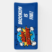 Comic stijl Verjaardag Jongen typografie splash Spandoek (Verticaal)