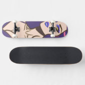 Comic stijl  vrouw Skateboard (Horizontaal)