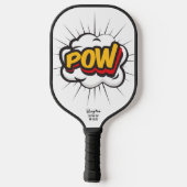 Comic Strip Action Bubble POW Custom Text Name Pickleball Paddle (Achterkant)