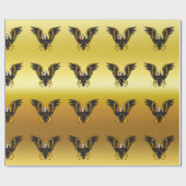 Comic strip Black en Gold eagle met gouden folie Cadeaupapier (Vlak)