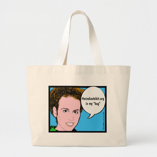 Comic Strip Male Indiexbit Bag Grote Tote Bag (Voorkant)