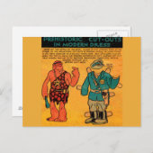 Comic strip paper doll Royal Guard of Moo 1930 Briefkaart (Voorkant / Achterkant)