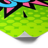 Comic Strip Text Comic Book Retro Pow Zap Boom Boo Poster (Hoek)