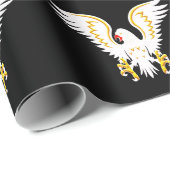 Comic strip White en Gold eagle met gouden vleugel Cadeaupapier (Rol Hoek)