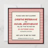 Comic Style Bling Ring Save the Date Red (Achterkant)