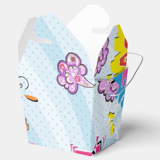 Comic Style Girly Super Hero Design Bedankdoosjes (Geopend)