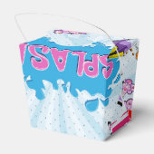 Comic Style Girly Super Hero Design Bedankdoosjes (Achterkant)