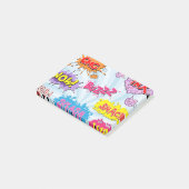 Comic Style Girly Super Hero Design Post-it® Notes (Schuin)