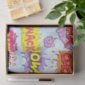 Comic Style Girly Super Hero Design Tissuepapier (Geschenk)