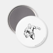 Comic Style - Groene lantern, zwart-wit Magneet (Voorkant / Achterkant)