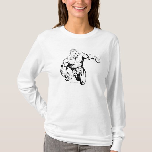 Comic Style - Groene lantern, zwart-wit T-shirt (Voorkant)
