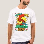 Comic Style Kinder Jongens 5e T-shirt (Voorkant)