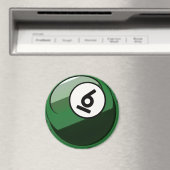 Comic Style Number 6 Billiards Ball Magneet (Insitu (Vaatwasser))