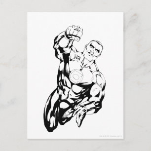 Comic Style - Opvliegend, zwart en wit Briefkaart