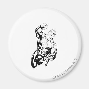 Comic Style - Opvliegend, zwart en wit Magneet