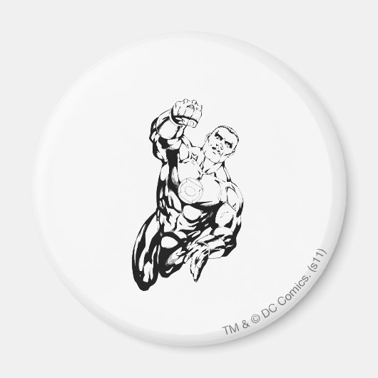 Comic Style - Opvliegend, zwart en wit Magneet (Voorkant)