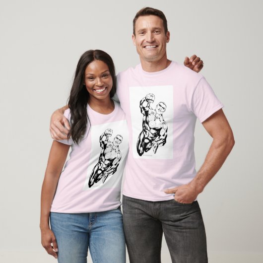 Comic Style - Opvliegend, zwart en wit T-shirt (Unisex)
