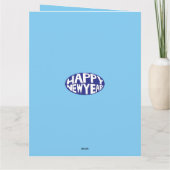 Comic Style, persoonlijke fotokaart, Happy Nieuwja Kaart (Achterkant)