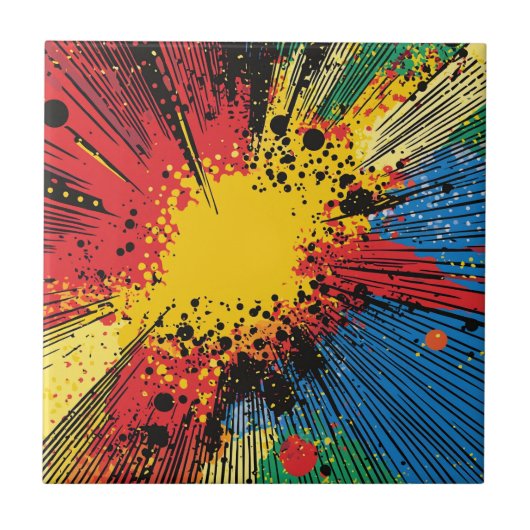 Comic Style Pop Art Explosion (10) Tegeltje (Voorkant)