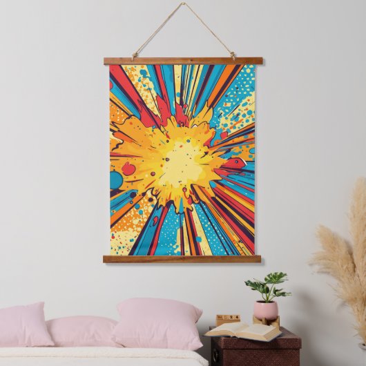 Comic Style Pop Art Explosion (11) Hangend Wandkleed (Slaapkamer)