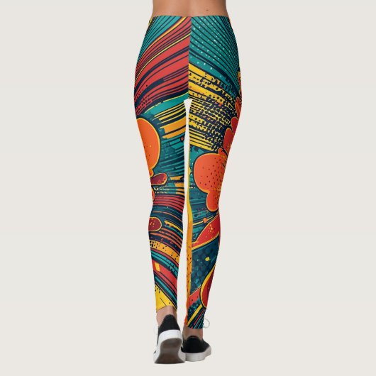 Comic Style Pop Art Explosion (1) Leggings (Achterkant)