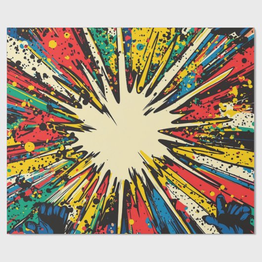 Comic Style Pop Art Explosion (2) Cadeaupapier (Vlak)