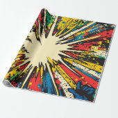 Comic Style Pop Art Explosion (2) Cadeaupapier (Uitgerold)
