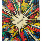 Comic Style Pop Art Explosion (2) Douchegordijn (Voorkant)