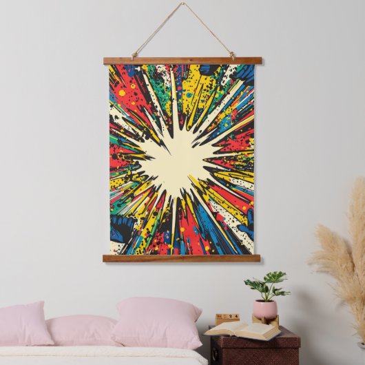 Comic Style Pop Art Explosion (2) Hangend Wandkleed (Slaapkamer)