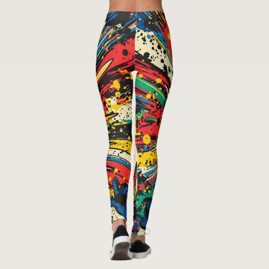 Comic Style Pop Art Explosion (2) Leggings (Achterkant)