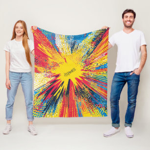 Comic Style Pop Art Explosion (3) Fleece Deken