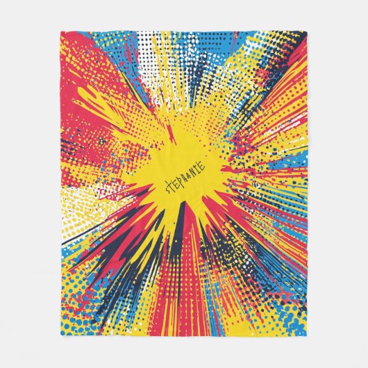 Comic Style Pop Art Explosion (3) Fleece Deken (Voorkant)