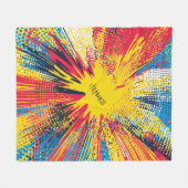 Comic Style Pop Art Explosion (3) Fleece Deken (Voorkant (Horizontaal))
