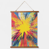 Comic Style Pop Art Explosion (3) Hangend Wandkleed (Voorkant)