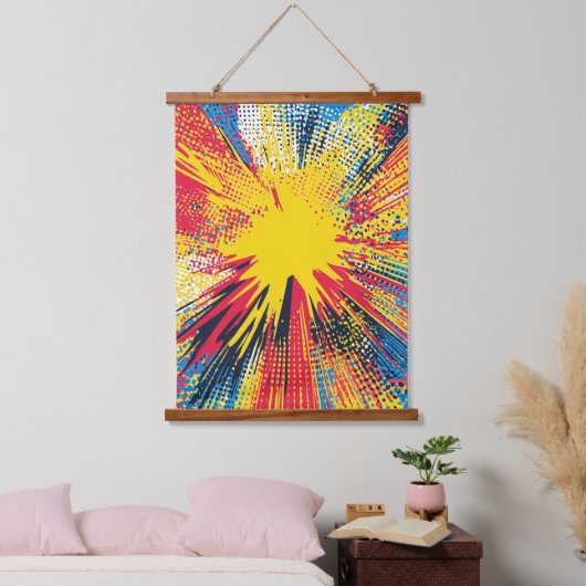 Comic Style Pop Art Explosion (3) Hangend Wandkleed (Slaapkamer)