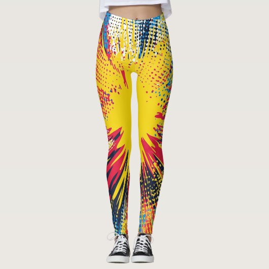 Comic Style Pop Art Explosion (3) Leggings (Voorkant)