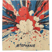 Comic Style Pop Art Explosion (4) Douchegordijn (Voorkant)