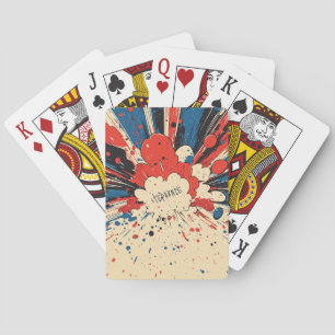 Comic Style Pop Art Explosion (4) Pokerkaarten