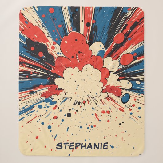 Comic Style Pop Art Explosion (4) Sherpa Deken (Voorkant)