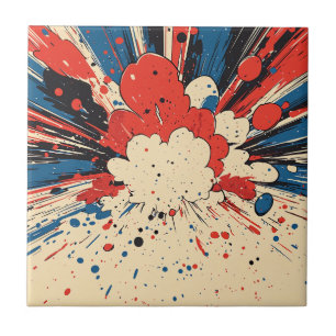 Comic Style Pop Art Explosion (4) Tegeltje